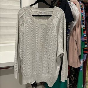 Athleta silver sweater